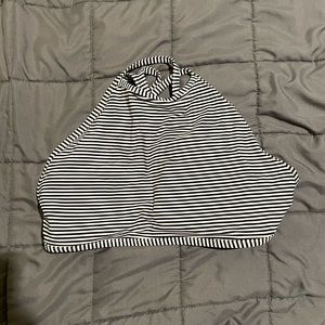 Aerie High Neck Swim Top Striped